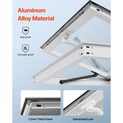 Παράθυρο VEVOR Concession 92x61 cm, Πλαίσιο αλουμινίου για φορτηγό τροφίμων, Παράθυρο σερβιρίσματος με βάση έως 85 μοίρες με πόρτα τέντας και γάντζο έλξης, Ανθεκτικό στο νερό της βροχής για ρυμουλκούμενα παραχώρησης