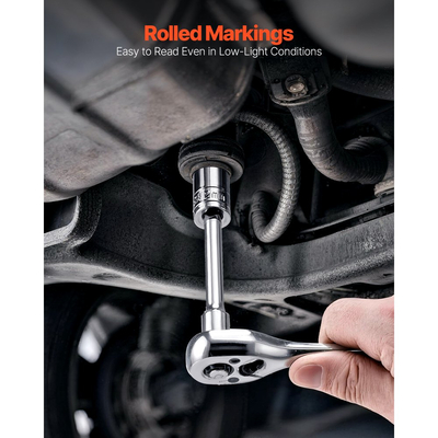 Σετ καρυδάκια VEVOR, 108 τεμάχια, σετ καρυδάκια και καστάνιας 6,4 & 12,7 mm, μετρικό μέγεθος από 4 έως 32 mm, κιτ εργαλείων μηχανικού με μύτες, αξεσουάρ, θήκη αποθήκευσης, κράμα χάλυβα CR-V, για επισκευή αυτοκινήτων