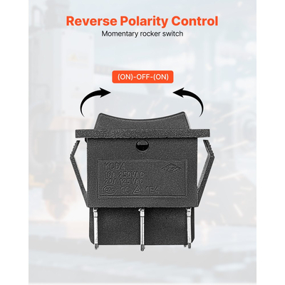 Διακόπτης Rocker VEVOR, στιγμιαίος διακόπτης Rocker DPDT 6 ακίδων, διακόπτης αντιστροφής πολικότητας 3 θέσεων (ON)-Off-(ON) AC 250V/16A 125V/20A για Auto Car Boat Οικιακές συσκευές