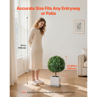 Τεχνητά πυξάρια VEVOR Topiary με στάχυ εδάφους, 2 σετ 686 χιλ. Ψεύτικοι θάμνοι και θάμνοι σε γλάστρες, τεχνητό δέντρο μεταξιού που μοιάζει με αληθινό για διακόσμηση, μπροστινή βεράντα, εξωτερική εσωτερική βεράντα, κήπο, μπαλκόνι, πίσω αυλή