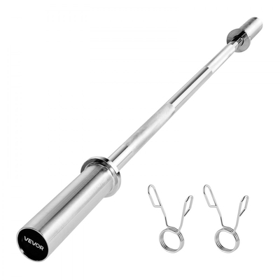 Μπάρα VEVOR 4FT, Ταιριάζει σε πλάκες βάρους 2 ιντσών, Χρωμιωμένη μπάρα με ραβδωτή λαβή για προπόνηση δύναμης, άρση βαρών, καθίσματα, άρση θανάτου, πιέσεις πάγκου, κάμψεις, πιέσεις overhead, χωρητικότητα 500 λίβρες