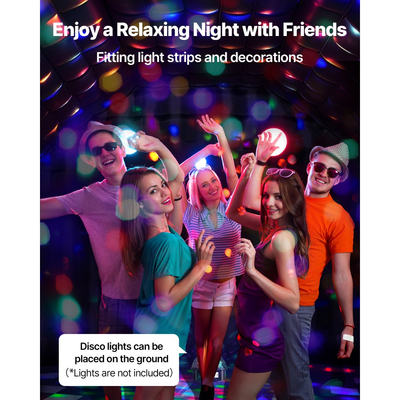 Φουσκωτό Νυχτερινό Κέντρο VEVOR, Φουσκωτή Σκηνή Πάρτι 6 x 5 x 3,66 m με Φυσητήρα 680W & Σακούλα Άμμου, Αεριζόμενο Νυχτερινό Κέντρο με 2 Παράθυρα, Σπιτάκι Αέρα με Κύβους για Εκδήλωση, Γενέθλια, Γάμο, Πάρτι