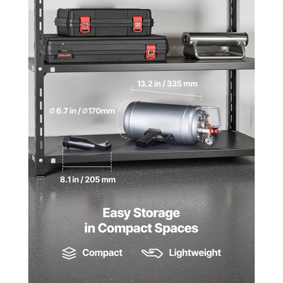 Φορητό εργαλείο φουσκώματος ελαστικών VEVOR, φυσητήρας αέρα 1,6 γαλονιών / 6 λίτρων, φορητό εργαλείο φουσκώματος ελαστικών, πίεση λειτουργίας 87-116 PSI, φουσκωτής θέσης σκανδάλης για αυτοκίνητο, συμπαγές SUV, ελαφρύ φορτηγό, ηλεκτρικό ποδήλατο, τροχόσπιτο, ATV