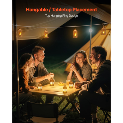 VEVOR 12 τεμάχια διακοσμητικό φανάρι κεριού, ηλεκτρικό κερί LED χωρίς φλόγα, πλαστική θήκη LED με γυαλί, κρεμαστά φανάρια εσωτερικής βεράντας για τραπέζι γάμου, πάρτι, αγρόκτημα, εσωτερική διακόσμηση, χάλκινο