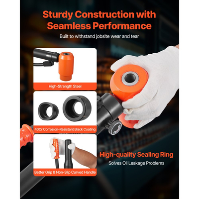 Σετ τρυπητήρων VEVOR, Σετ υδραυλικών τρυπητήρων 147,1 kN, Σετ εργαλείων KO 12,7 έως 101,6 mm για τρύπες, Σετ εργαλείων KO με 10 μήτρες για μεταλλικό ηλεκτρικό πίνακα, ηλεκτρικό πίνακα ελέγχου, πίνακα διακοπτών