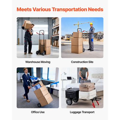Φορητό καρότσι VEVOR, χωρητικότητα φορτίου 272 kg, βαρέως τύπου καρότσι χειρός με ρόδες και τηλεσκοπική λαβή, φορητό καρότσι με ιμάντα πρόσδεσης για μετακόμιση σε σπίτι, γραφείο, αποθήκη, σούπερ μάρκετ