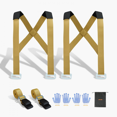 Ιμάντες Μετακίνησης VEVOR, Υποστηρίζει έως 453,6 kg, Σύστημα Ανύψωσης και Μετακίνησης 2 Ατόμων με 2 Ιμάντες Ζώνης & 2 Ιμάντες Φέρουσας Φόρτισης, Ρυθμιζόμενοι Ιμάντες Ώμου Ανύψωσης, Μετακίνηση Επίπλων, Συσκευών, Στρωμάτων