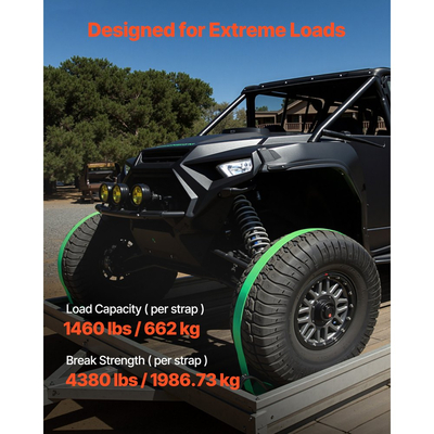 Κιτ πρόσδεσης τροχού VEVOR, ιμάντας πρόσδεσης τρέιλερ τύπου τάκου, κιτ πρόσδεσης αυτοκινήτου με αγκράφα, αντοχή σε θραύση 1986,73 kg & φορτίο εργασίας 662 kg σύστημα πρόσδεσης μοτοσικλέτας για ATV, UTV & ρυμουλκούμενα