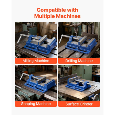 Μέγγενη τρυπανιού VEVOR, πλάτος σιαγόνων 4 ιντσών, φορητή μέγγενη πάγκου, βάση με σχισμές για εύκολη εγκατάσταση, ανθεκτική κατασκευή από χυτοσίδηρο, μέγγενη πάγκου εργασίας, για ξυλουργική, μεταλλουργία, τρύπημα και κοπή