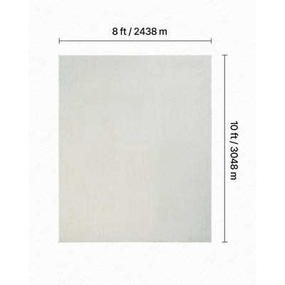 Χαλιά εσωτερικού χώρου VEVOR για βελούδινα δωμάτια, 2,44 x 3,05μ. Μαλακό βελούδινο χαλί, Χαλιά με γούνινο μαλλί για σαλόνι, υπνοδωμάτιο, ηλιόλουστο δωμάτιο, μοντέρνα αισθητική διακόσμησης σπιτιού, χωρίς χνούδι, μη υφασμένα, αντιολισθητικά, λευκό ιβουάρ