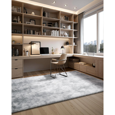 Χαλιά εσωτερικού χώρου VEVOR για βελούδινα δωμάτια, μαλακό βελούδινο χαλί 1,83x2,74 μ., χαλιά FFurry Shag για σαλόνι, υπνοδωμάτιο, μοντέρνο χαλί αισθητικής με μακρύ πέλος, που δεν ρίχνει, ανθεκτικό στην ολίσθηση, ανοιχτό γκρι Tie-Dye