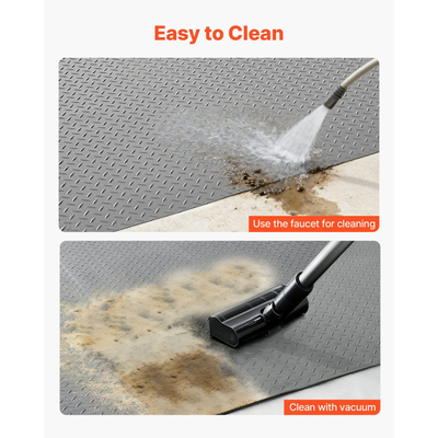 Ρολό δαπέδου γκαράζ VEVOR, Χαλί δαπέδου γκαράζ 2,28 x 5,2 m, Προστατευτικό χαλάκι δαπέδου PVC με πλάκα διαμαντιού 2,2 mm με παχιά ταινία διπλής όψης, Αντιολισθητικό, Εύκολο στον καθαρισμό για αποθήκη, Γυμναστήρια, Ασημί γκρι