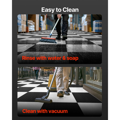 Πλακάκια δαπέδου γκαράζ VEVOR με αλληλοσύνδεση, 8 τεμάχια, 513 x 513 x 5 mm, αλληλοσυνδεόμενα αρθρωτά πλακάκια δαπέδου γκαράζ, αντιολισθητικά χαλάκια PVC με διαμαντένια πλάκα για εργαστήριο, αποθήκη, χώρο εργαλείων, μαύρο