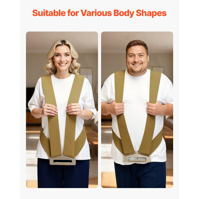 Ιμάντες Μετακίνησης VEVOR, Υποστηρίζει έως 453,6 kg, Σύστημα Ανύψωσης και Μετακίνησης 2 Ατόμων με 2 Ιμάντες Ζώνης & 1 Ιμάντα Φέρουσας Φορτίο, Ρυθμιζόμενοι Ιμάντες Ώμου Ανύψωσης Μετακίνηση Επίπλων, Συσκευών, Στρωμάτων