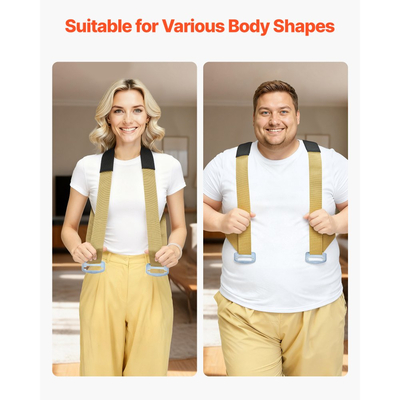 Ιμάντες Μετακίνησης VEVOR, Σύστημα Ανύψωσης και Μετακίνησης 2 Ατόμων με 2 Ιμάντες Ζώνης, 2 Ιμάντες Φέρουσας Φόρτισης & 1 Ιμάντα Χειρός, Ρυθμιζόμενοι Ιμάντες Ώμου Ανύψωσης, Μετακίνηση Επίπλων, Συσκευών, Στρωμάτων