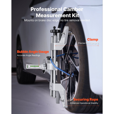 Σφιγκτήρας τροχού VEVOR & Μαγνητικός προσαρμογέας, 1 τεμάχιο εργαλείο ευθυγράμμισης τροχών από κράμα αλουμινίου για ακριβή μετρητή κάμπερ, ταιριάζει σε ζάντες 279-635 mm, Εργαλείο επισκευής ελαστικών με μαγνητικό μετρητή γενικής χρήσης για αυτοκίνητο, φορτηγό, SUV, μοτοσικλέτα