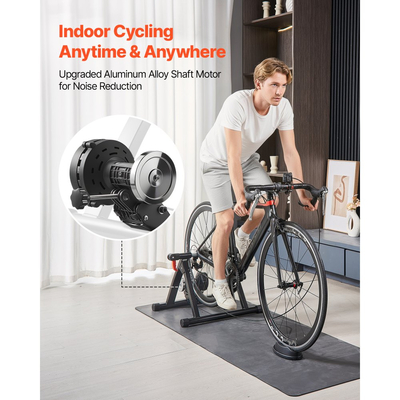VEVOR Bike Trainer, Αντίσταση 6 Επιπέδων, Τροχοί 660,4-736,6 mm & 700C, Πτυσσόμενη Μαγνητική Στατική Βάση Ποδηλάτου για Άσκηση σε Εσωτερικό Χώρο με Σουβλάκι Γρήγορης Απελευθέρωσης & Μπλοκ Ανύψωσης Μπροστινού Τροχού, Μαύρο