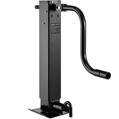 Βαρύς γρύλος ρυμούλκησης VEVOR, χωρητικότητα φορτίου 5443 kg, τετράγωνος γρύλος ρυμούλκησης με πλευρικό άνεμο και μανιβέλα, ρυθμιζόμενο πόδι πτώσης, διαδρομή 674 mm για ανύψωση τροχόσπιτων, οχημάτων γενικής χρήσης και ρυμουλκούμενων σκαφών αναψυχής