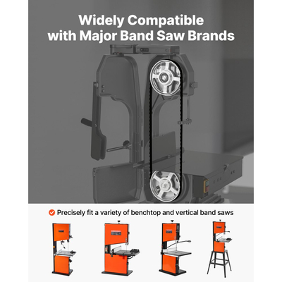 Λεπίδα πριονοκορδέλας VEVOR, μήκος 1511 mm, λεπίδα πριονοκορδέλας 6 TPI με 15 σκληρυμένα αιχμηρά δόντια HRC, ανθρακούχος χάλυβας υψηλής αντοχής SK5, πλάτος 6,35 mm, αντικατάσταση για τις κύριες μάρκες πριονοκορδέλας ξυλουργικής, συσκευασία 1