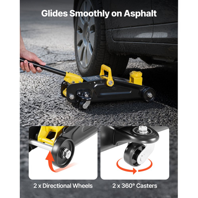 Γρύλος δαπέδου χαμηλού προφίλ VEVOR, χωρητικότητας 1,5 τόνων, ατσάλινος αγωνιστικός γρύλος δαπέδου με αντλία γρήγορης ανύψωσης ενός εμβόλου, θήκη αποθήκευσης, υδραυλικός ανυψωτήρας καροτσιού για σπορ αυτοκίνητα, σεντάν, εύρος ανύψωσης 130-310 mm