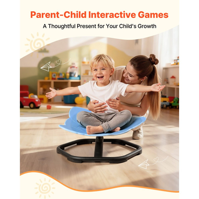 Παιδική περιστρεφόμενη καρέκλα VEVOR, χωρητικότητας 220 λίβρες, καρέκλα αισθητηριακής περιστροφής σε σχήμα ελέφαντα, παιδικό κάθισμα αισθητηριακού παιχνιδιού για αυτιστικά παιδιά με αντιολισθητική μεταλλική βάση, κάθισμα καθίσματος και περιστροφής για νήπια για συντονισμό, ισορροπία, εστίαση, μπλε