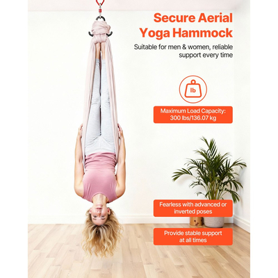 Αιώρα VEVOR Aerial Yoga, 136,07 kg Load Aerial Silk, Κούνια Γιόγκα με Ύφασμα από Νάιλον, Τσάντα με Φερμουάρ PE για Αλληλεπίδραση Γονέα-Παιδιού, Ενδυνάμωση Μυών & Βελτίωση Πρακτικής, Συνδυασμός Αιώρας και Κούνιας