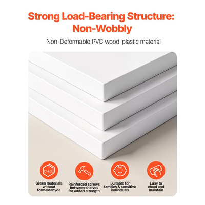 VEVOR 7 Επίπεδη Περιστρεφόμενη Ράφι Παπουτσιών με Ρόδες, Κινητό Καρουζέλ 360°, Ράφι Ντουλάπας Lazy Susan Organizer για Σαλόνι, Είσοδος, Λευκό