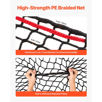 Δίχτυ σανού στρογγυλής μπάλας VEVOR, 1,5 x 1,5 x 1,5 m, τρύπες 38,1 x 38,1 mm, υλικό PE, σχεδιασμός χωρίς κόμπους, με φερμουάρ, μεταφορά βελόνας, σπάγκο επισκευής και τσάντα αποθήκευσης, δίχτυ στρογγυλής μπάλας αργής τροφοδοσίας για άλογα