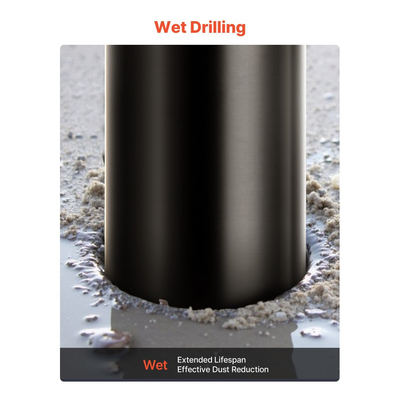 Τρυπάνι με πυρήνα VEVOR, διάμετρος 63,5 mm, βάθος τρυπήματος 356 mm, εσωτερικό σπείρωμα 1-1/4 in-7, τεχνολογία συγκόλλησης υψηλής ακρίβειας, τρυπάνι με πυρήνα υγρού διαμαντιού για οπλισμένο σκυρόδεμα, κόκκινα τούβλα και τοιχοποιία