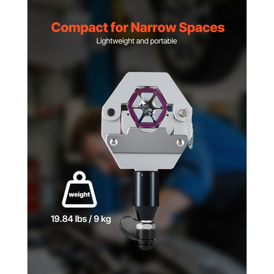 Πρεσαριστός υδραυλικός σωλήνας VEVOR, κιτ πρεσαριστού σωλήνα AC Hydra-Krimp με 7 μήτρες που κουμπώνουν και θήκη μεταφοράς, εργαλείο πρεσαριστού υδραυλικού σωλήνα A/C για επισκευή αυτοκινήτων και κλιματιστικών (διαχωριζόμενο με χειροκίνητη αντλία)