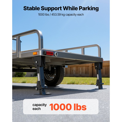 Τηλεσκοπικός γρύλος σταθεροποίησης VEVOR, 2 τεμάχια τηλεσκοπικός πτυσσόμενος γρύλος ρυμούλκησης, γρύλος σταθεροποίησης ρυμούλκησης με δυνατότητα περιστροφής προς τα κάτω για ρυμουλκούμενο RV, υποστηρίζει χωρητικότητα 453,59kg έκαστος, ρυθμιζόμενο από 297,18mm έως 462,28mm