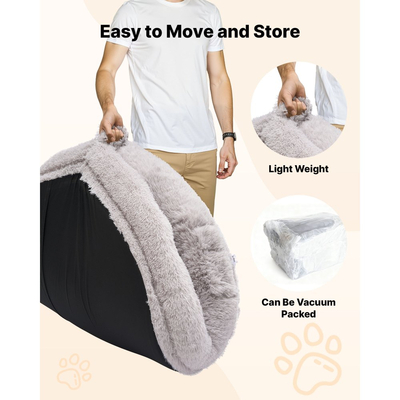 Κρεβάτι σκύλου VEVOR Human, 1710 x 1000 x 240 mm Ορθοπεδικό κρεβάτι σκύλου μεγέθους ανθρώπου από αφρό μνήμης, Κρεβάτια κατοικίδιων ανθρώπων με πλαϊνή τσέπη, λαβή και φερμουάρ, Αφαιρούμενα κρεβάτια σκύλων που πλένονται στο πλυντήριο για ανθρώπους, γκρι