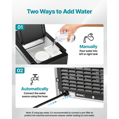 Διανομέας νερού VEVOR με παγομηχανή, Διανομέας νερού 3 σε 1 για πάγκο, 16 κιλά/24 ώρες, 12 κύβοι/7 λεπτά γρήγορης παρασκευής πάγου με χωρητικότητα 1,8 κιλά, παγάκια σε σφαίρες/θρυμματισμένο πάγο και κρύο νερό, για το σπίτι, την κουζίνα, τα πάρτι