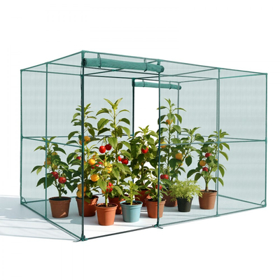 Κλουβί Καλλιέργειας VEVOR, Σκηνή Προστασίας Φυτών 2,9 x 1,94 x 1,94 m με Πόρτα με Φερμουάρ, Ψηλό Κλουβί Καλλιέργειας Ανθεκτικό στον Αέρα, Εύκολο στην Εγκατάσταση, Υπερυψωμένο Κάλυμμα για Παρτέρια Εξωτερικού Χώρου, Δίχτυ για Φυτά Ντομάτας για Γκαζόν Κήπου και Αίθριου