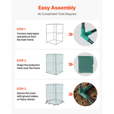 Κλουβί Καλλιέργειας VEVOR, Σκηνή Προστασίας Φυτών 1,2 x 1,2 x 1,8 m με Πόρτα με Φερμουάρ, Ψηλό Κλουβί Καλλιέργειας Ανθεκτικό στον Αέρα, Εύκολο στην Εγκατάσταση, Υπερυψωμένο Κάλυμμα για Εξωτερικό Πάρκο, Δίχτυ για Φυτά Ντομάτας για Κήπο, Αίθριο, Γκαζόν