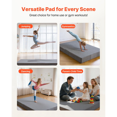 VEVOR Crash Pad, Παιδικό μαξιλάρι αισθήσεων 1800 x 1210 mm με μαλακό αφρό και πλενόμενο κάλυμμα, γιγάντιο μαξιλάρι-πατάκι για μεγάλο αισθητηριακό δωμάτιο, εξοπλισμός για παιδιά και ενήλικες, άλματα, παιχνίδι, αναρρίχηση και γυμναστική