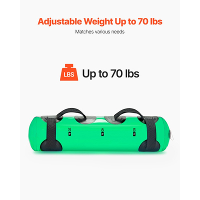 Βάρη νερού VEVOR Aqua Bag, Μεγάλες τσάντες νερού για προπόνηση, Ρυθμιζόμενος φορητός εξοπλισμός σταθερότητας και γυμναστικής ολόκληρου σώματος 31,75 kg, για προπόνηση ενδυνάμωσης κορμού και ισορροπίας, άσκηση στο σπίτι