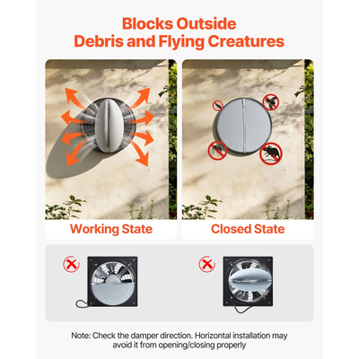 Ανεμιστήρας εξάτμισης VEVOR 25,4 cm, Επιτοίχιος ανεμιστήρας εξαερισμού υψηλής ταχύτητας 988 CFM με έλεγχο ταχύτητας, χαμηλή κατανάλωση, φορητός απορροφητήρας εξαερισμού για σοφίτα, γκαράζ, υπόγειο, εργαστήριο, κουζίνα, κοτέτσι, μαύρο