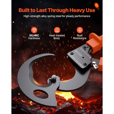 Κόφτης καλωδίων με καστάνια VEVOR, λεπίδες από ελατήριο χάλυβα με λαβές με επίστρωση PVC, κουμπί γρήγορης απελευθέρωσης, κόφτης καλωδίων με καστάνια βαρέως τύπου για κοπή καλωδίων χαλκού και αλουμινίου έως 1000 MCM / 500 mm²