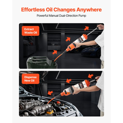 Εξολκέας υγρών VEVOR 1,5 L, χειροκίνητος εξολκέας αντλίας υγρών αυτοκινήτων, σύριγγα λαδιού με μακρύ σωλήνα και σωλήνες επέκτασης, εύκολη αλλαγή λαδιού, αντλία αναρρόφησης για χλοοκοπτικά, αυτοκίνητα, πλοία, καροτσάκια γκολφ, μοτοσικλέτες
