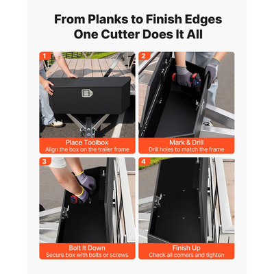 Κουτί με γλώσσα ρυμούλκησης VEVOR, Εργαλειοθήκη με γλώσσα ρυμούλκησης από χάλυβα 914 x 314 x 305 mm, Οργανωτής αποθήκευσης βαρέως τύπου με κλειδαριά και κλειδιά, Εργαλειοθήκη για καρότσα φορτηγού, RV, SUV, εκτός δρόμου, μαύρο