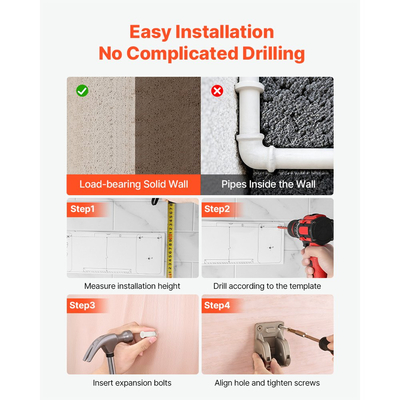 Πτυσσόμενο κάθισμα ντους VEVOR για τοποθέτηση στον τοίχο, πτυσσόμενος πάγκος ντους 317 mm, πτυσσόμενο κάθισμα διαδρόμου μπάνιου PP με πλαίσιο από κράμα αλουμινίου για ενήλικες και ηλικιωμένους, φόρτωση 100 kg