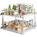 VEVOR 2 Tier 19&quot;W x 20&quot;D Pull Out Organizer ντουλαπιών, Heavy Duty Slide Out Pantry ράφια, συρτάρια από επιχρωμιωμένο χάλυβα, συρόμενο συρτάρι αποθήκευσης για εσωτερικό ντουλάπι κουζίνας, μπάνιο, κάτω από νεροχύτη