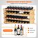 VEVOR 72 Bottle Upgrade Modular Rack Wine Rack Bamboo Wood Display Ράφι 8 επιπέδων