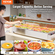 VEVOR Commercial Electric Food Warner Countertop Buffet 10*8Qt with Glass Shield