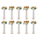 VEVOR 10PCS 35,43 ιντσών /90cm Ψηλός Κρυστάλλινος Γάμος Λουλούδια Βάζα, Πολυτελή Κεντρικά Βάζα Λουλούδια Κρυστάλλινο Χρυσό Βάζο Μεταλλικό, Ιδανικό για Τελετή Τελετής Γαμήλιο πάρτι T-stage Dinner Event Ξενοδοχείο Διακόσμηση σπιτιού