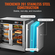 VEVOR Hot Box Food Warmer 4-Tier Concession Θερμαντικό ντουλάπι με δίσκο νερού