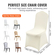 VEVOR 30PCS Ivory White Stretch Spandex Πτυσσόμενα καλύμματα καρέκλας, Universal Εφαρμοσμένο κάλυμμα καρέκλας, Αφαιρούμενα πλενόμενα προστατευτικά καλύμματα, για γάμους, γιορτές, δεξιώσεις, πάρτι, γιορτές, δείπνο