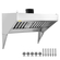 VEVOR Commercial Exhaust Hood, 4FT Food Truck Hood Exhaust, 201 Stainless Steel Concession Trailer Hood με 2 αποσπώμενο πλέγμα φίλτρου λαδιού σχήματος U, κουκούλα εξαερισμού ανθεκτικό στη σκουριά για εστιατόριο κουζίνας
