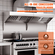 VEVOR Commercial Exhaust Hood, 6FT Food Truck Hood Exhaust, 201 Stainless Steel Concession Trailer Hood με 3 αποσπώμενο πλέγμα φίλτρου λαδιού σχήματος U, κουκούλα εξαερισμού ανθεκτικό στη σκουριά για εστιατόριο κουζίνας